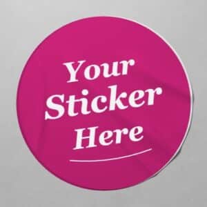 round sticker printing magenta sticker | sticker printing kent