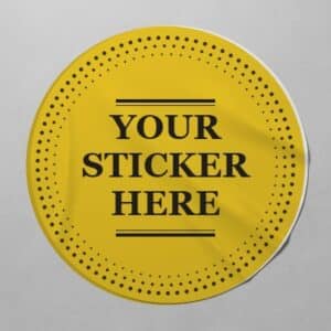 round sticker printing yellow | sticker printing Kent